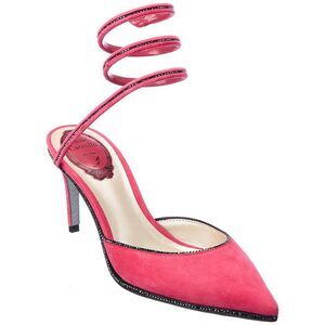 René Caovilla Cleo Suede Pump, Pink